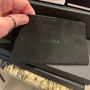 CHANEL Sleek Black Accessory Pouch
